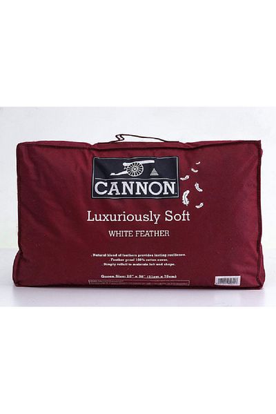 Cannon Premium Natural Feather Queen Pillow White