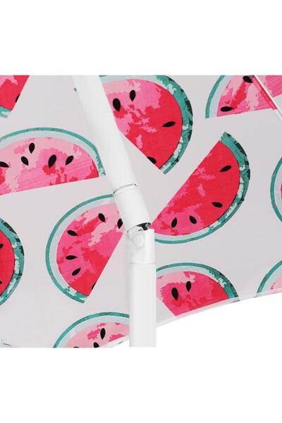 OEM Umbrella 160 cm with metal structure, adjustable tilt and transport cover, white and red