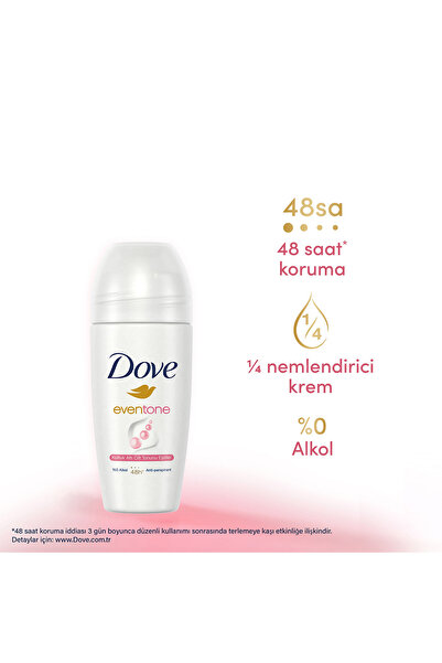 Dove Kadın Roll On Deodorant Eventone 1/4 Nemlendirici Krem 50 ml x2