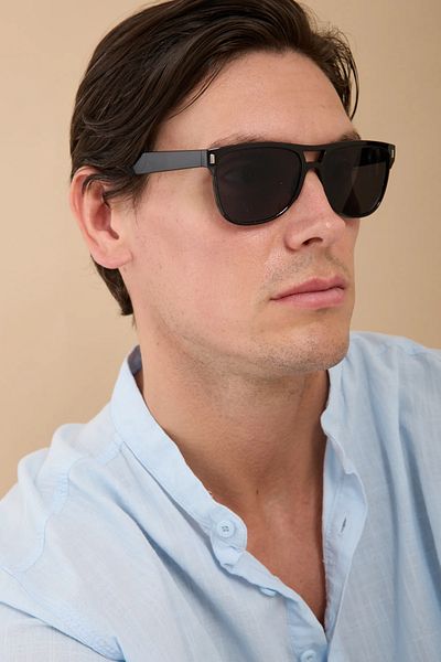 Tonny Black Men's Black Everyday Square Sunglasses