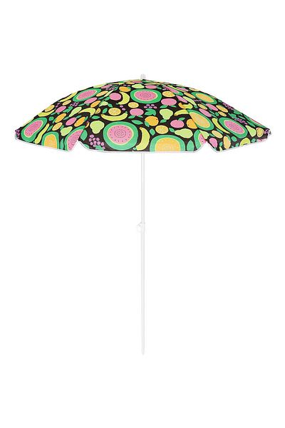 SERSIMO Umbrela de plaja 160 cm cu structura metalica, inclinare reglabila si husa transport, multicolor