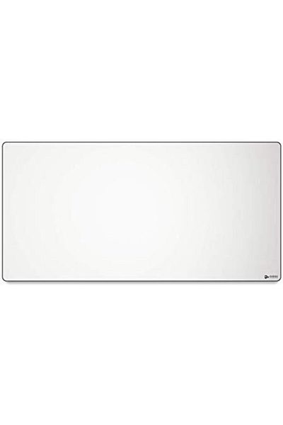 Glorious 3XL Extended Gaming Mouse Mat/Pad - Large, Wide White Cloth Mousepad, Stitched Edges | 24"x