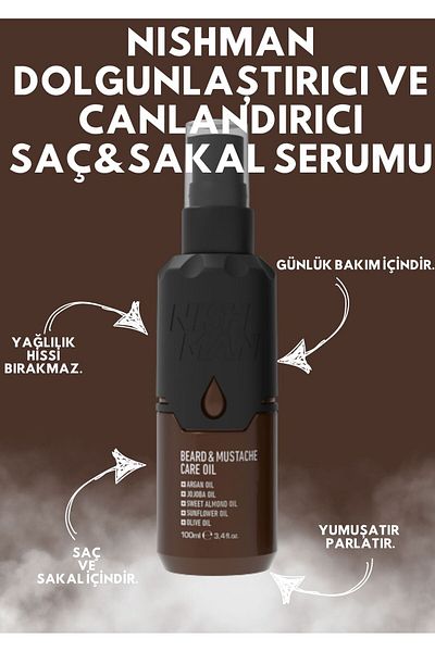 NISHMAN Plumping and Revitalizing Hair Beard Serum 100 ml
