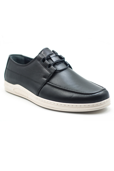 Noven Genuine Leather Lightweight Casual Black Men's Casual Shoes