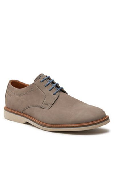 CLARKS Men's Half-boots gray CLARKS-ATTICUS LTLACE GREY NUBUCK 26176084