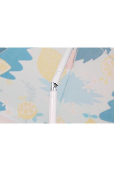 OEM Beach umbrella 160 cm with metal structure, adjustable tilt and transport cover, blue and gray