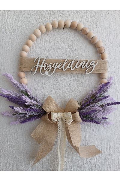 Okaliptus Tasarım Purple Lavender Welcome Door Ornament Home Gift