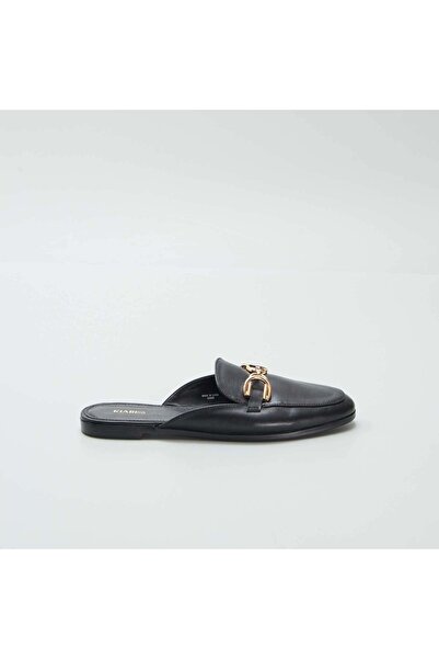KIABI Open loafers with gold-coloured strap BLACK
