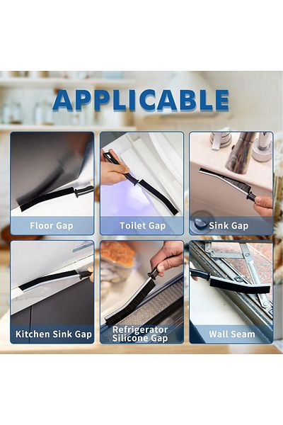 DELPI Set Of 6 Brushes For Cleaning Narrow Spaces, Joints, For Kitchen, Bathroom, Tiles, Windows, Rails