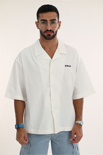 SWAG SA Short-sleeved shirt with distinctive embroidery