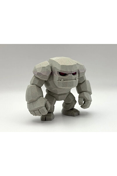 Phigo Stone Golem Figür 10 cm 3D Baskı Dekoratif Fantastik Karakter Koleksiyon Biblosu