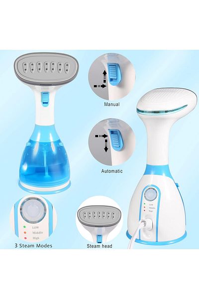 Lumely 1500W Steamer for Clothes,280mL Portable Ironing Wrinkle Remover,15s Fast Heat-up,for All Fabrics