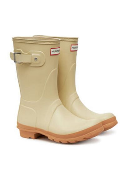 Hunter Ghete Wellington pentru femei galbene HUNTER-WFS1000RMA GRAVEL / BISCUIT