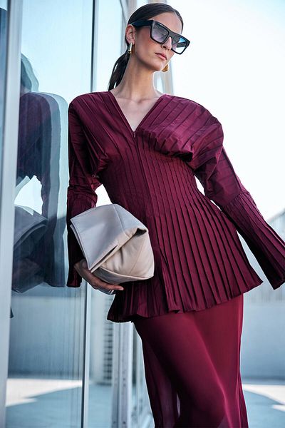 Touché Privé Ribbed Zippered Tunic