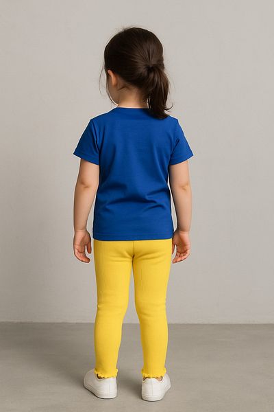 Kyex Pure Dots Girls' Summer Yellow Leggings