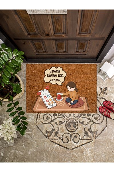 Viadela Here There Be No Notice There Be Tea Doormat 45X65