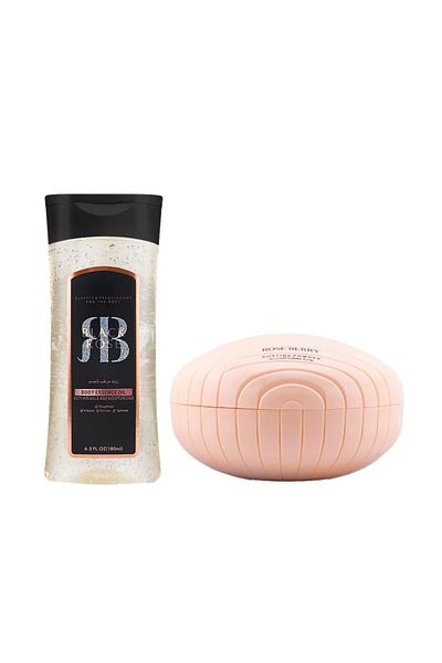 ROSE BERRYY Black Rose Touch Body Mist Set - Fragranced Body Powder and Moisturizing Oil