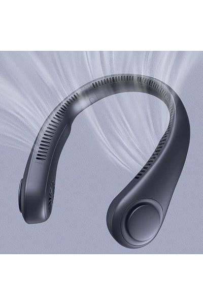Yuwell YU WELL Portable Neck Fan Personal Fan 3 Wind Speed For Office Traveling Outdoor Activities (Blue)