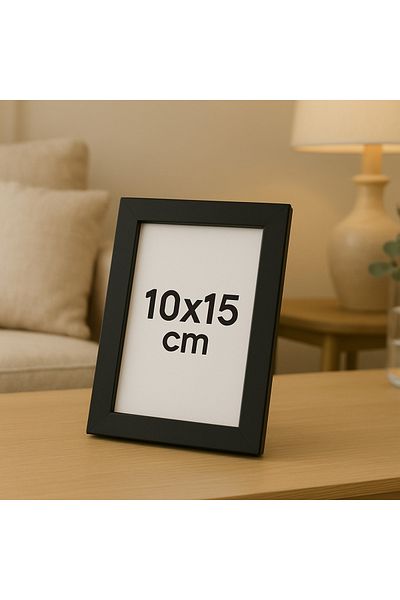 seninürünün 10X15Cm Pvc Glassed Plastic Black Blank Frame Photo Frame Desktop and Wall Use 12Pcs