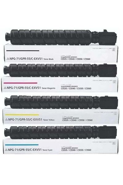 Generic حبر متوافق مع طابعات Canon IR ADV C5535i، C5540i، 5550i، 5560i، C5735، C5750 (مجموعة كاملة من 4 ألوان)