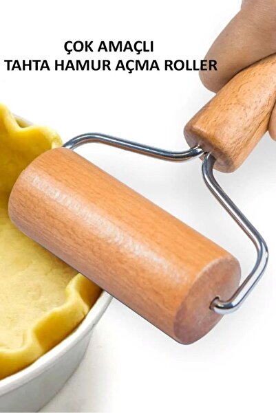 bshome Çok Amaçlı Hamur Açıcı Ahşap Merdane