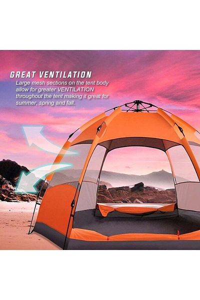 COOYA Outdoor Tent Waterproof Camping Travel Hiking Beach Tent Anti UV Stable Lightweight For 3-4 People