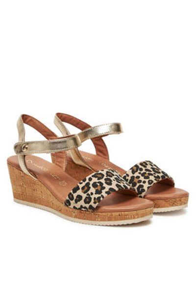 Marco Tozzi Women's Sandals beige MARCO TOZZI-2-28026-44 4B9 LEO DUNE COMB