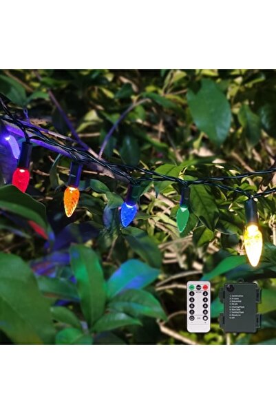 DELPI Instalație de decorațiuni de Crăciun sau grădină, multicoloră, 50 LED-u...