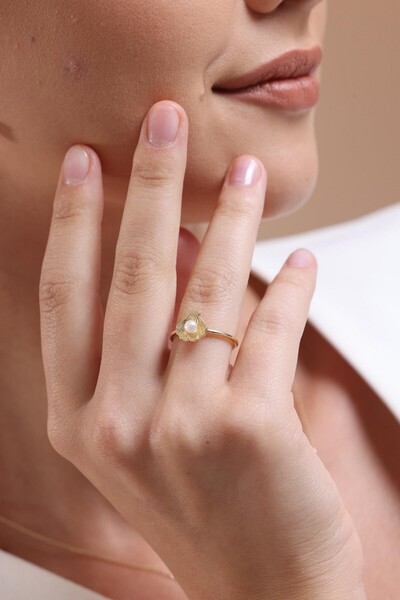 Birinci1926 İstiridye Doğal İnci Yüzük