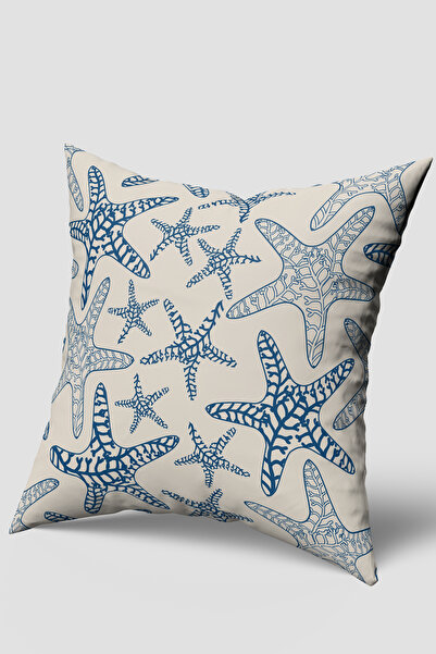 EsnafAli Husă de pernă cu model stea de mare crem