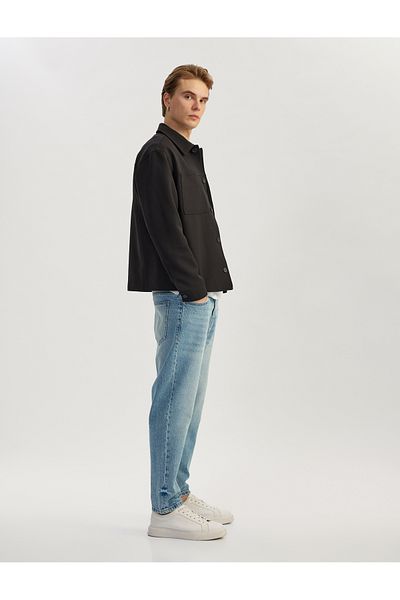 Koton Pantaloni de jeans largi din bumbac cu talie normală și buzunare - Steve Jean