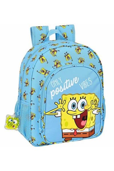 safta Sponge Bob Positive Vibe school backpack for 1st and 2nd grade