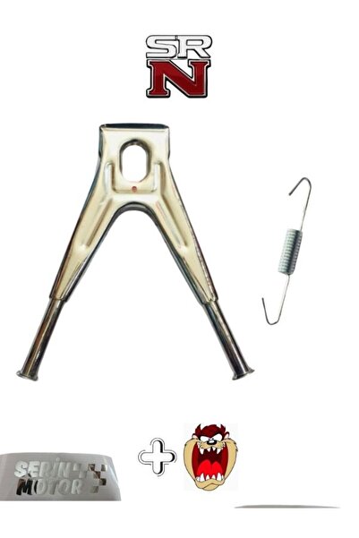 GMS Mobylette Nikel Alt Sehpa ( Çift Ayak ) + Sehpa Yayı + Tzmnya Sticker