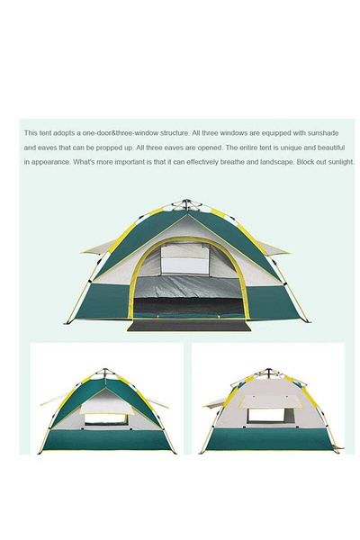 COOYA Travel Family Rainproof Windproof 1-4 Person Fully Automatic Tent Camping Sunshade Awning Shelter