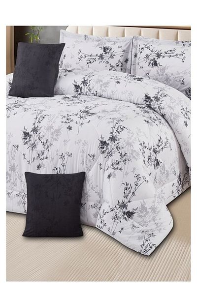 smart home Double-sided comforter set, 6-piece bedspread, 6-piece filling comforter, 100% microfiber comforter, 230 x 250 cm