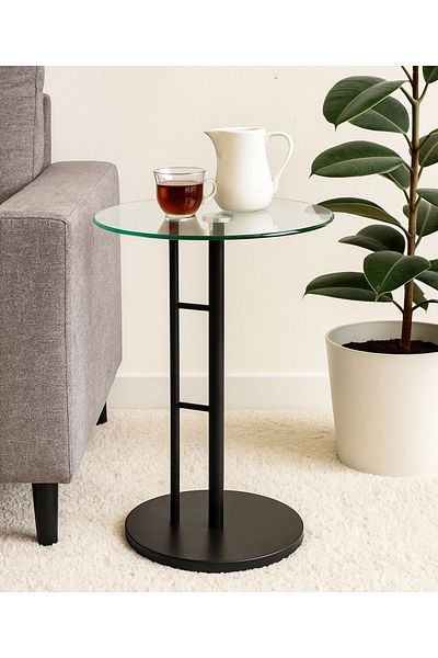 private house Clear glass side table