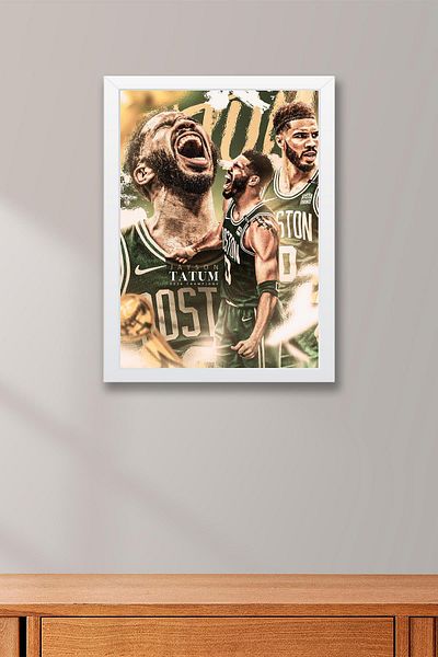 Saturn Pictură înrămată Jayson Tatum - Pictură poster NBA de baschet