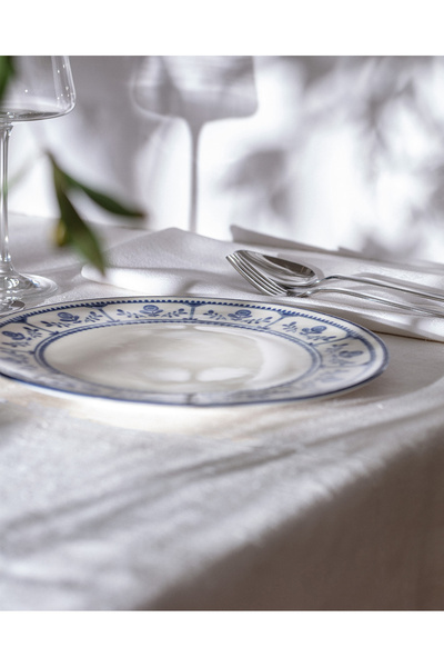 Madame Coco Rêve Bleu Celeste Serving Plate - 25 cm - Blue/White