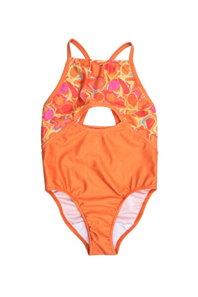 Ozmoz By Mukadder Özden +50 Uv Protection Orange Girl's Swimsuit