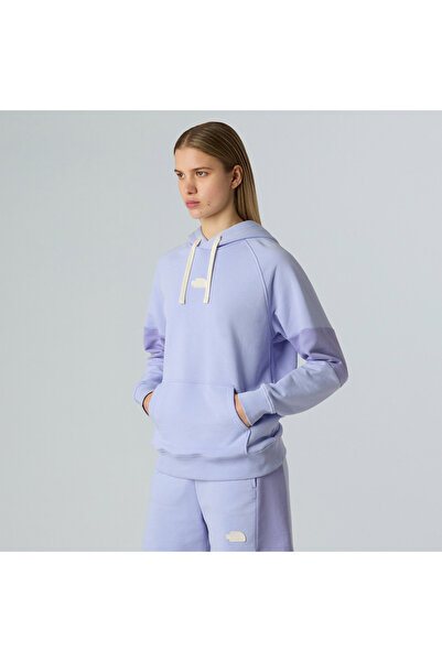 THE NORTH FACE تي شيرت تيري ريلاكسد نسائي أزرق للاستخدام الخارجي