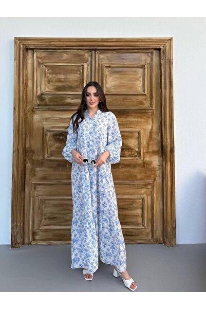 JESSE STORY Γυναικείο Φόρεμα Hijab Modal Φόρεμα με λουλουδάτο σχέδιο