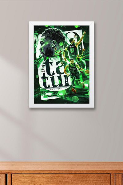Saturn Pictură înrămată Jayson Tatum - Pictură poster NBA de baschet