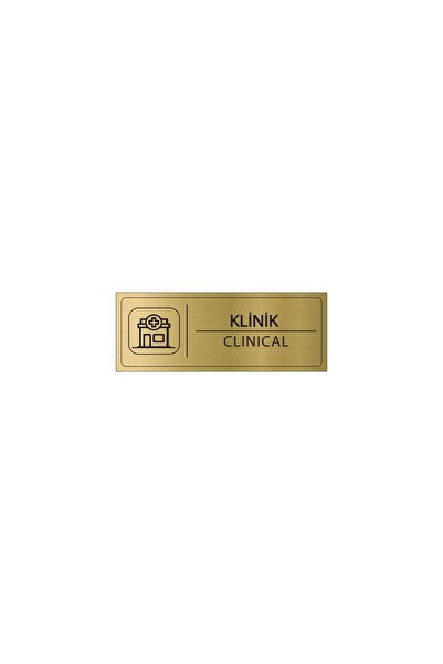 Mayeka Klinik İsimlik Altın Metal Kapı İsimliği Levhası Yönlendirme Tabelası