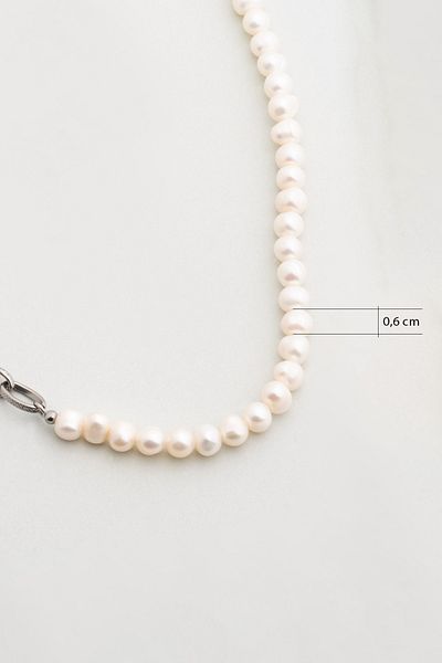 So CHIC... Modern Design Men's 50 cm Steel Pearl Necklace