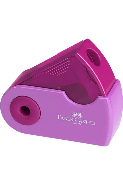 OEM Faber-Castell Sleeve Mini Single Sharpener with Container, Trend 2019, Pink