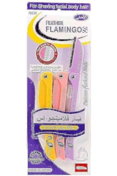 FLAMİGOBUJİTERİ Feather Flamingos Japan 3 Blades 71036 --- Flamingos Japan 3 Blade Facial Razor