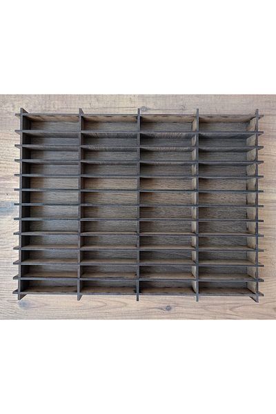 Wooden Factory Дървена кутия за гривни – 48 отделения за бижута и пръстени
