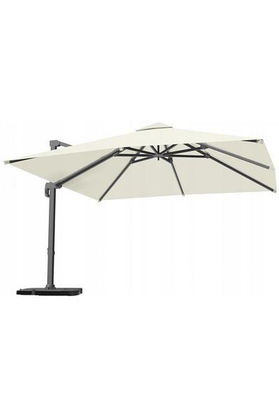 SERSIMO Suport baza umbrela 50x50x8 cm, set 4 elemente umplere cu apa sau nisip, manere metalice, negru