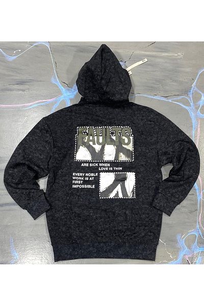 ALANAQA Unisex Oversized Hoodie with Back Print Pullover