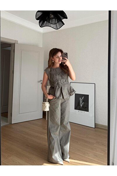 BAŞARAN Khaki Layer Pants Bluz Suit